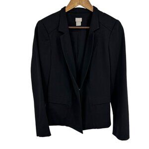 Chicos Women’s Black Ponte Knit Lined Blazer Size 1 US 8/10